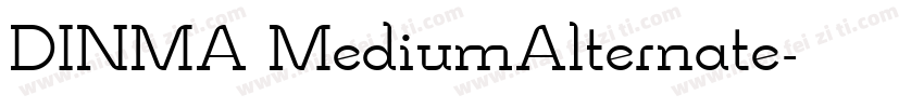 DINMA MediumAlternate字体转换